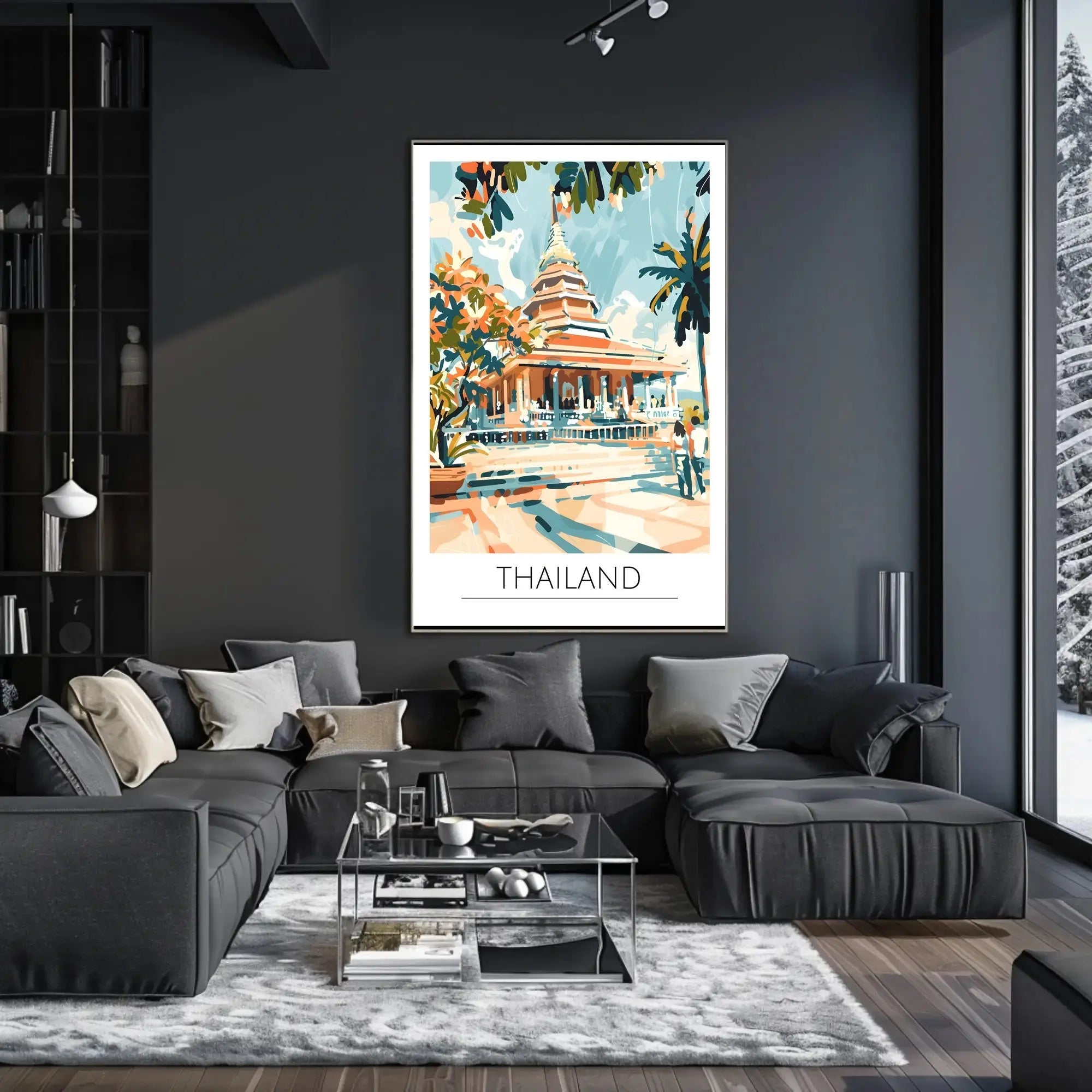 Thailand Temple Adventure Travel Poster PosterGoat