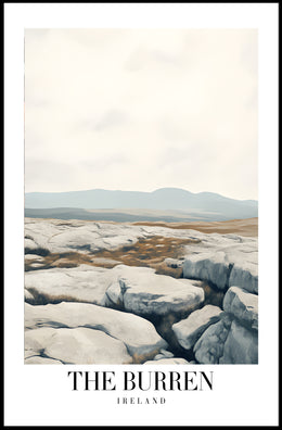 The Burren Tranquil Landscape Modern Artistic Poster PosterGoat