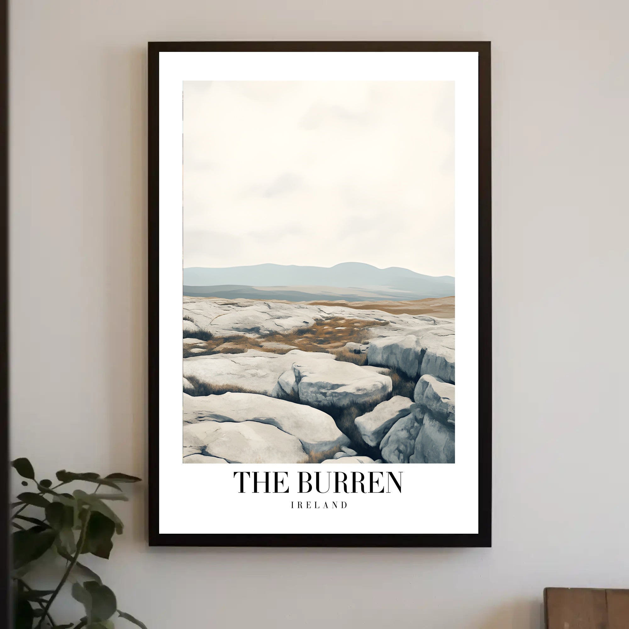 The Burren Tranquil Landscape Modern Artistic Poster PosterGoat