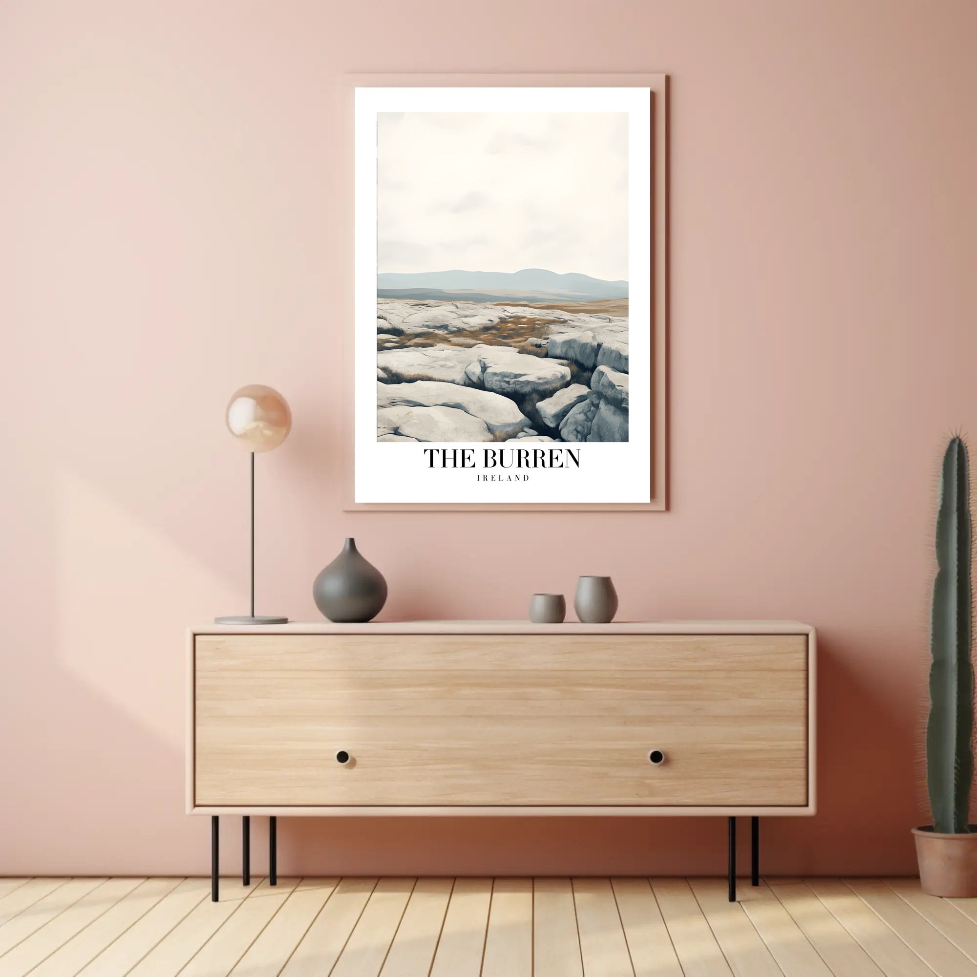 The Burren Tranquil Landscape Modern Artistic Poster PosterGoat