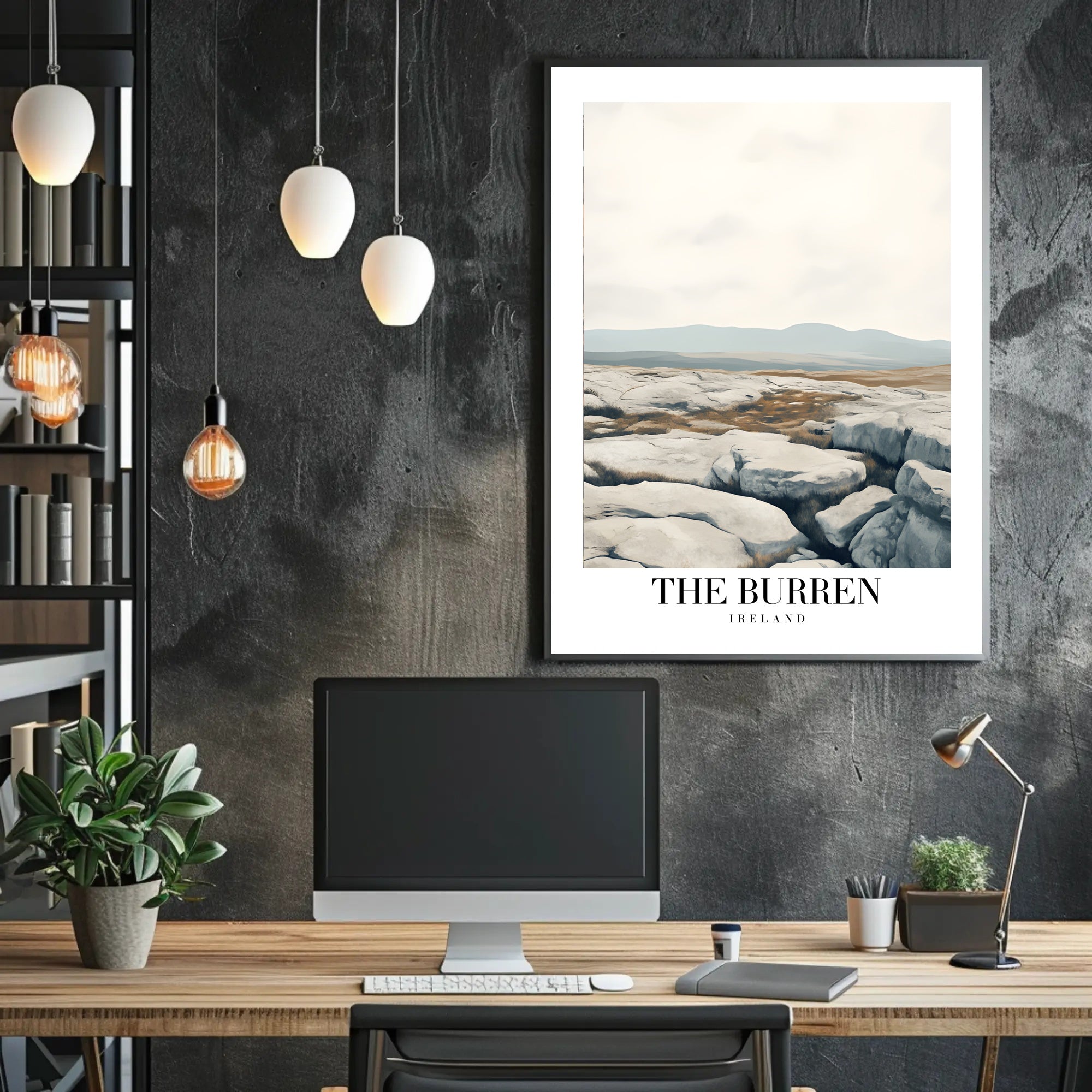 The Burren Tranquil Landscape Modern Artistic Poster PosterGoat
