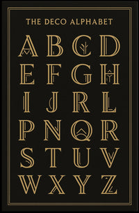 The Deco Alphabet: Elegant Art Deco Artistic Poster PosterGoat