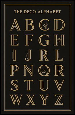 The Deco Alphabet: Elegant Art Deco Artistic Poster PosterGoat