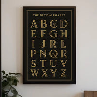 The Deco Alphabet: Elegant Art Deco Artistic Poster PosterGoat