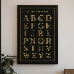 The Deco Alphabet: Elegant Art Deco Artistic Poster PosterGoat
