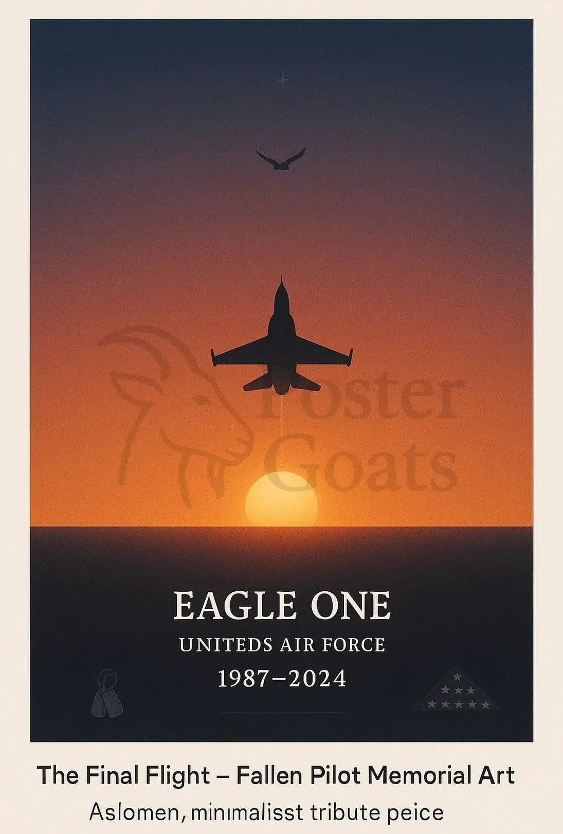 The Final Flight Memorial Military Tribute Poster PosterGoat