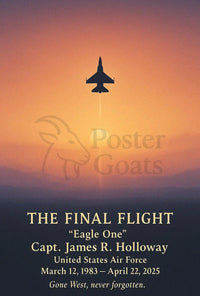 The Final Flight Tribute: Military Memorial Poster PosterGoat