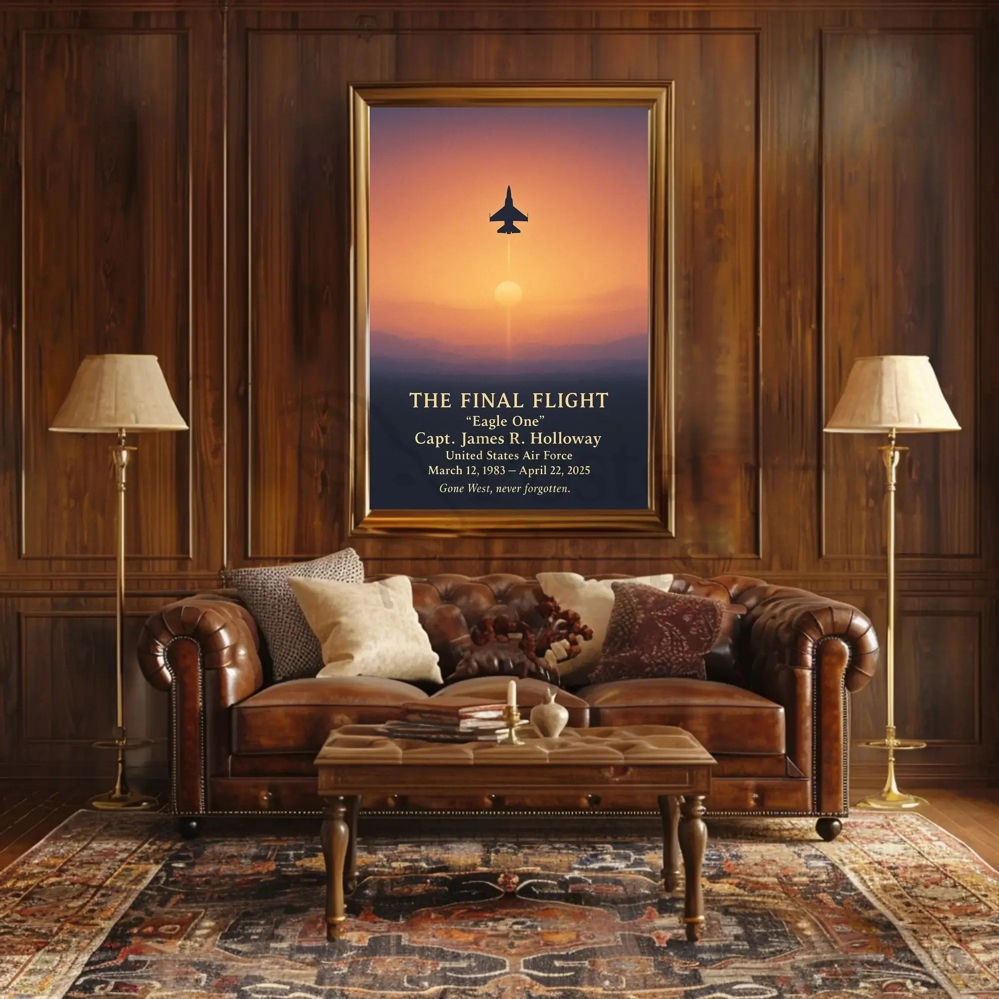 The Final Flight Tribute: Military Memorial Poster PosterGoat