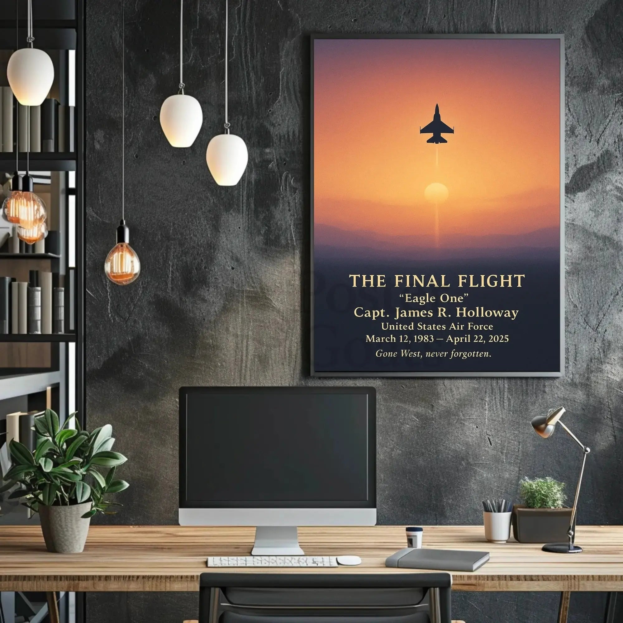 The Final Flight Tribute: Military Memorial Poster PosterGoat
