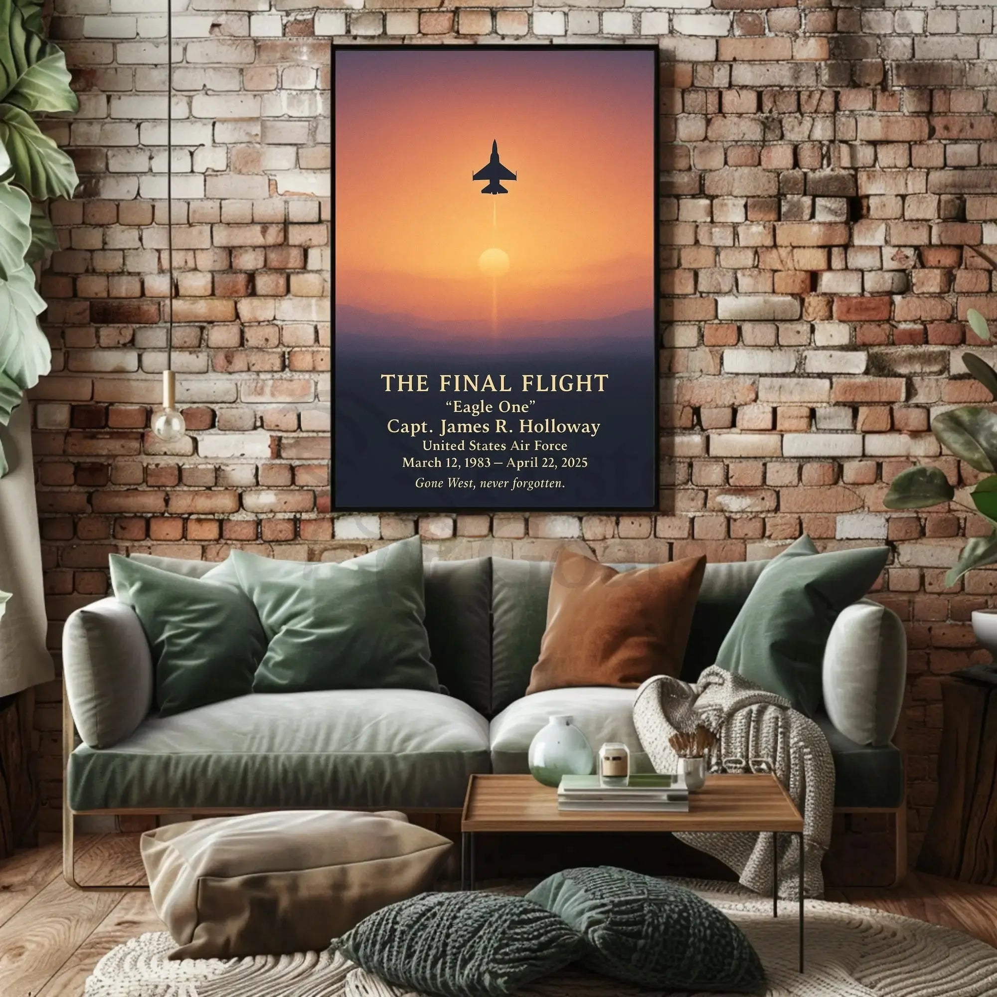 The Final Flight Tribute: Military Memorial Poster PosterGoat