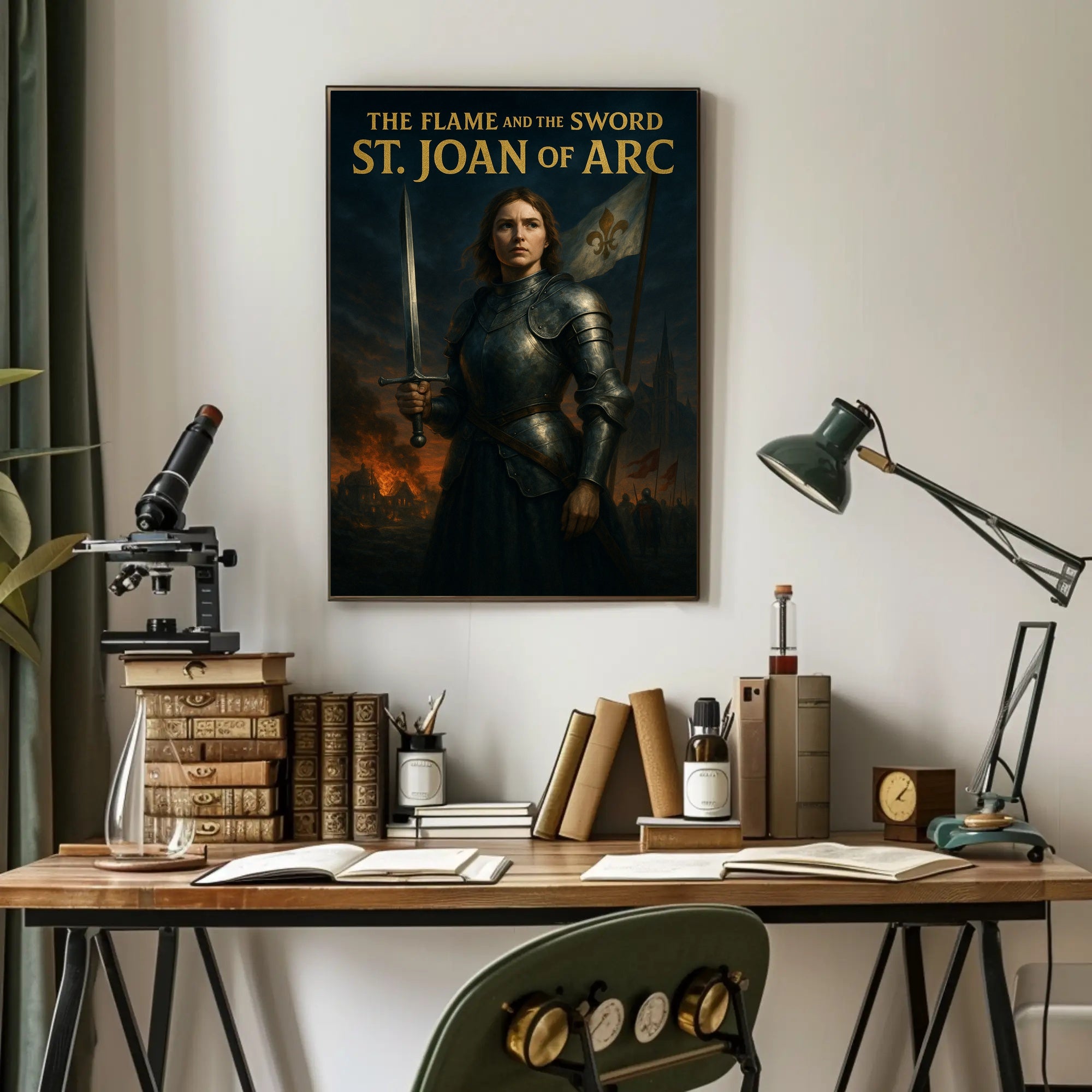 The Flame And The Sword St. Joan Of Arc Poster PosterGoat