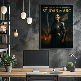 The Flame And The Sword St. Joan Of Arc Poster PosterGoat