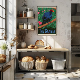 The Gambia Exotic Bird Travel Poster PosterGoat