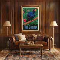 The Gambia Exotic Bird Travel Poster PosterGoat