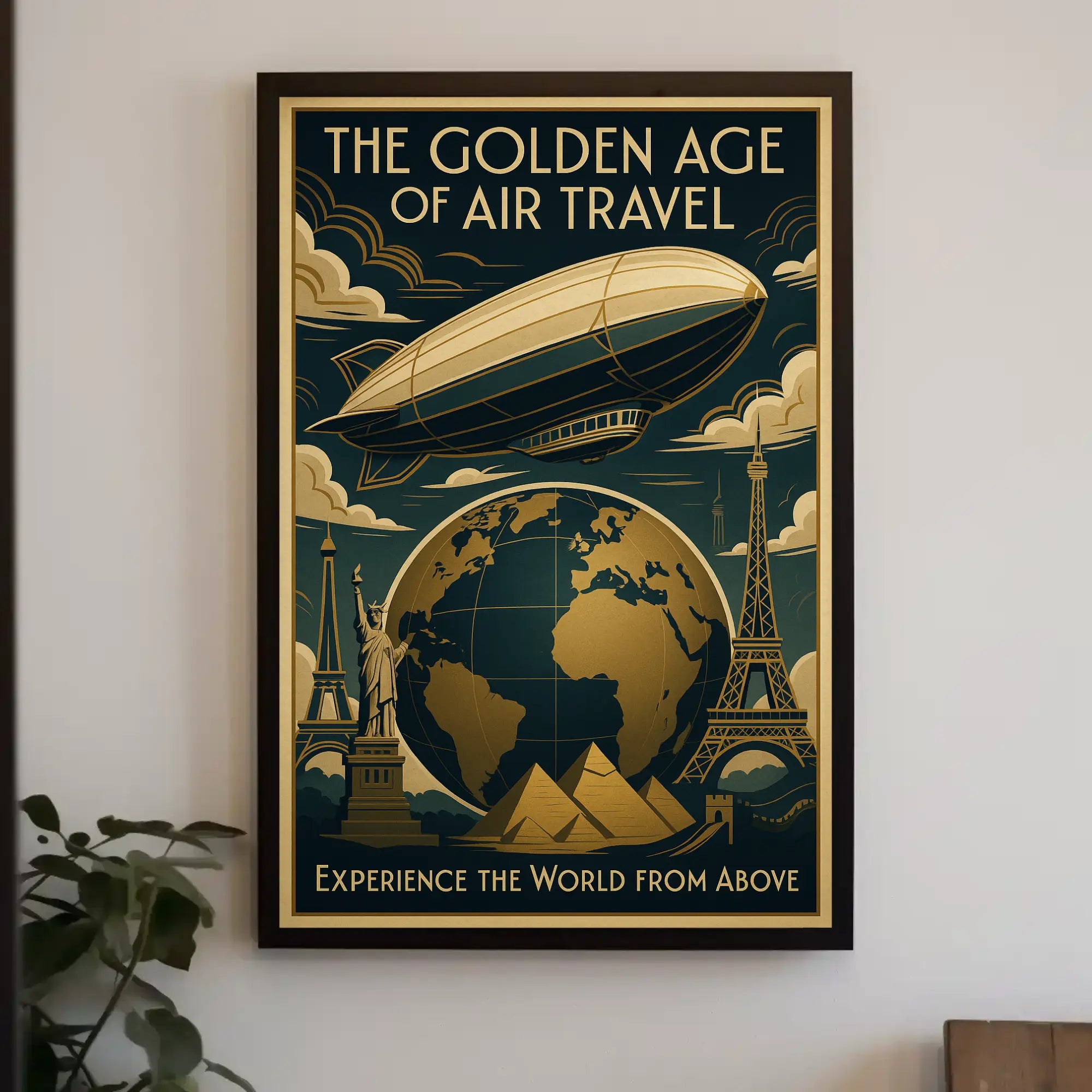 The Golden Age of Air Travel Vintage Travel Poster PosterGoat