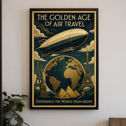 The Golden Age of Air Travel Vintage Travel Poster PosterGoat