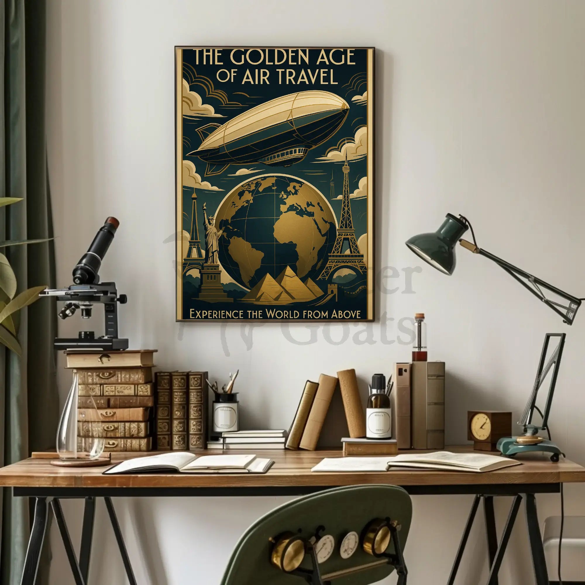 The Golden Age of Air Travel Vintage Travel Poster PosterGoat