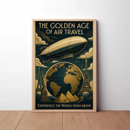The Golden Age of Air Travel Vintage Travel Poster PosterGoat