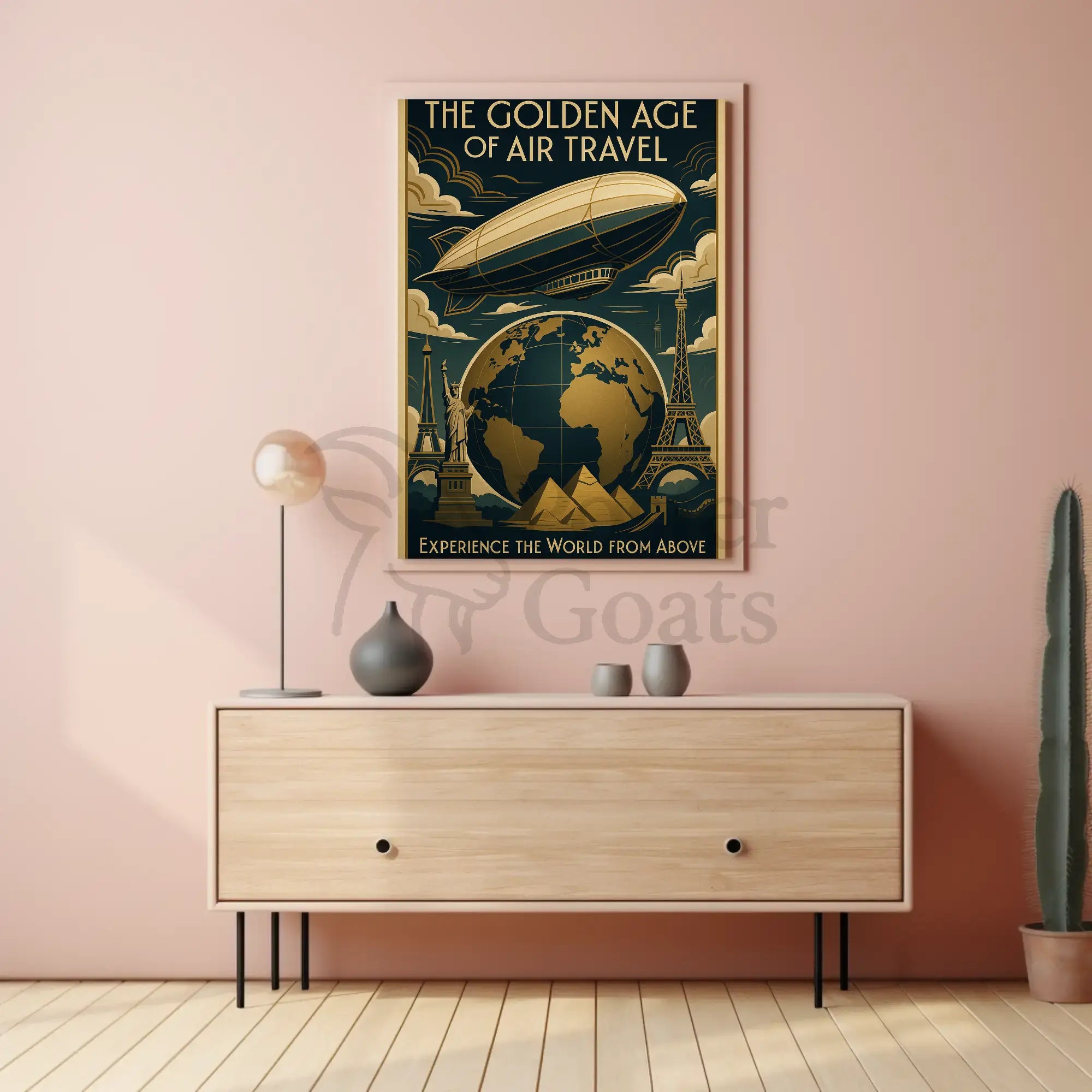 The Golden Age of Air Travel Vintage Travel Poster PosterGoat