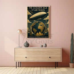 The Golden Age of Air Travel Vintage Travel Poster PosterGoat