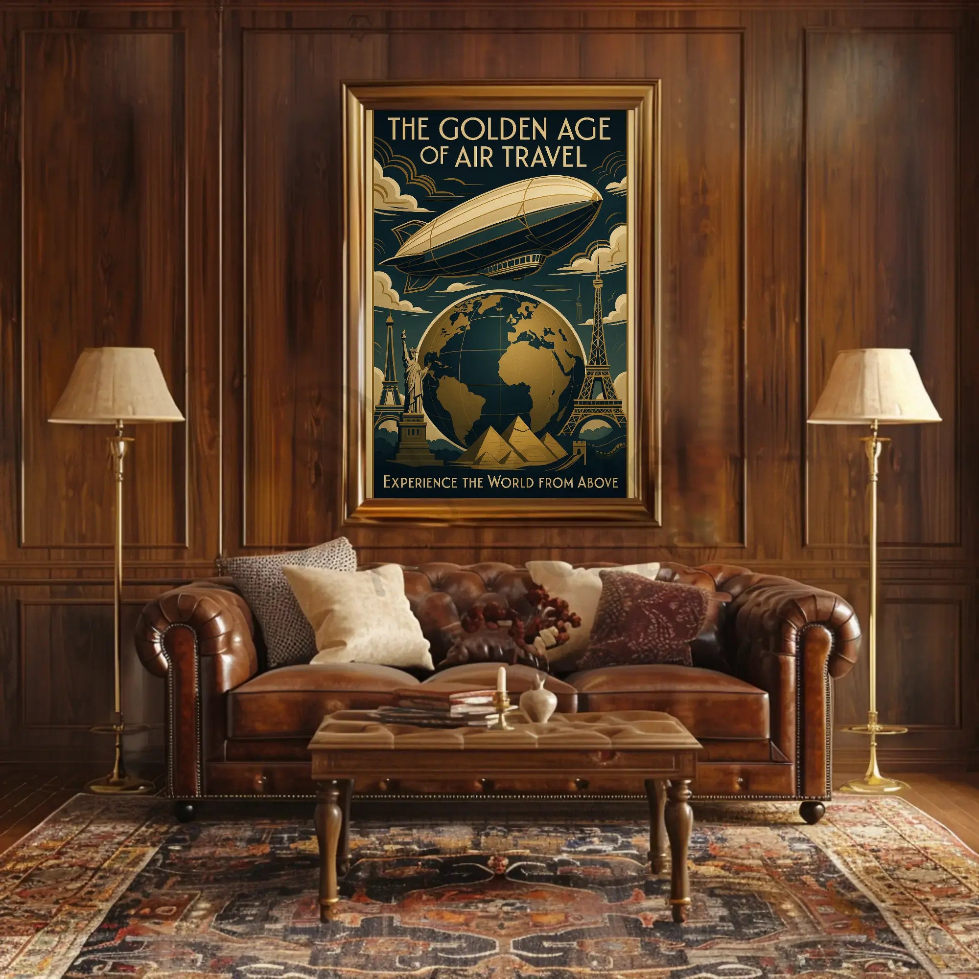 The Golden Age of Air Travel Vintage Travel Poster PosterGoat
