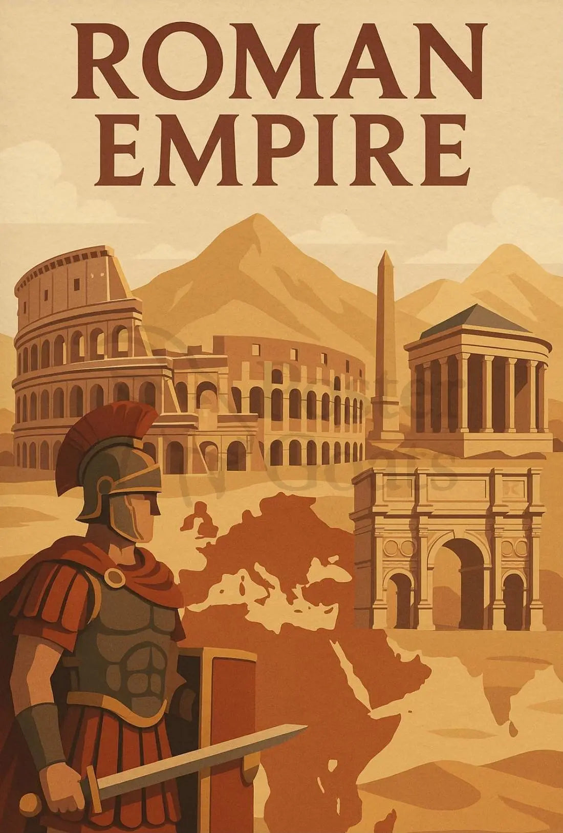 The Grandeur of Rome Cultural or Heritage Poster PosterGoat