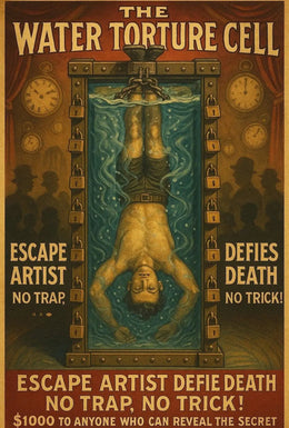 The Great Escape Artist Magic Show Vintage Poster PosterGoat