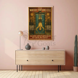 The Great Escape Artist Magic Show Vintage Poster PosterGoat
