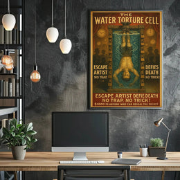 The Great Escape Artist Magic Show Vintage Poster PosterGoat