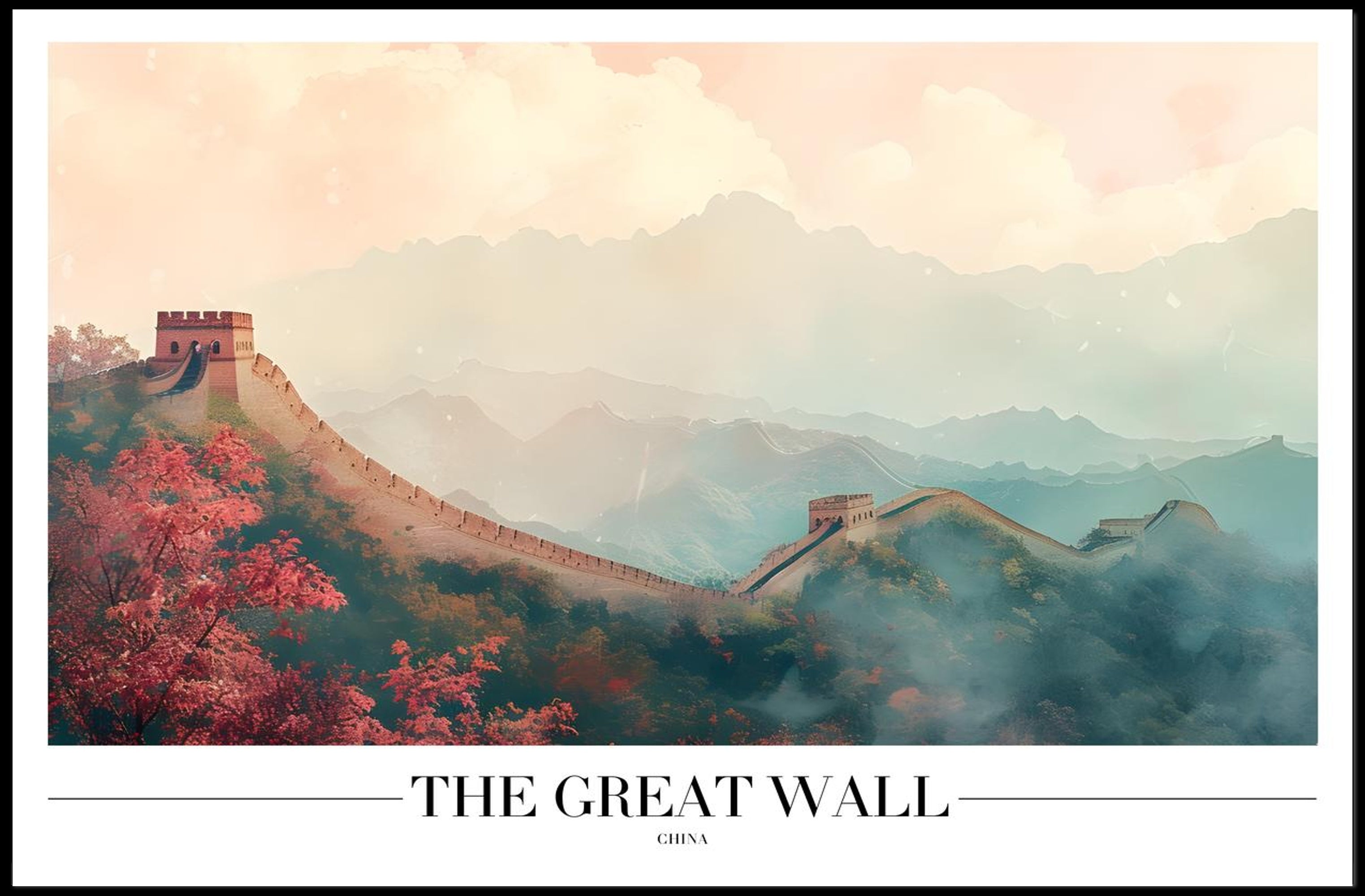 The Great Wall Artful Heritage Poster PosterGoat