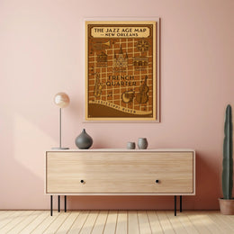 The Jazz Age Map – New Orleans Cultural Poster PosterGoat