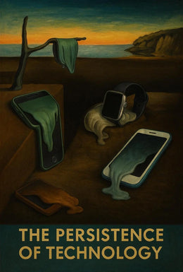 The Persistence of Technology Surrealist Artistic Poster PosterGoat