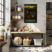 The Persistence of Technology Surrealist Artistic Poster PosterGoat