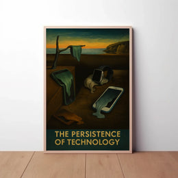 The Persistence of Technology Surrealist Artistic Poster PosterGoat