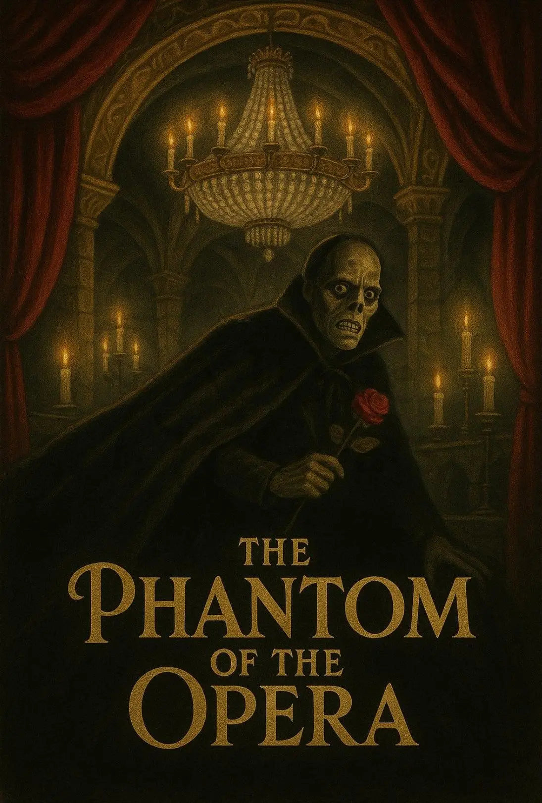 The Phantom of the Opera Dramatic Cultural Poster PosterGoat