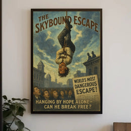 The Skybound Escape Historical Magic Show Poster PosterGoat