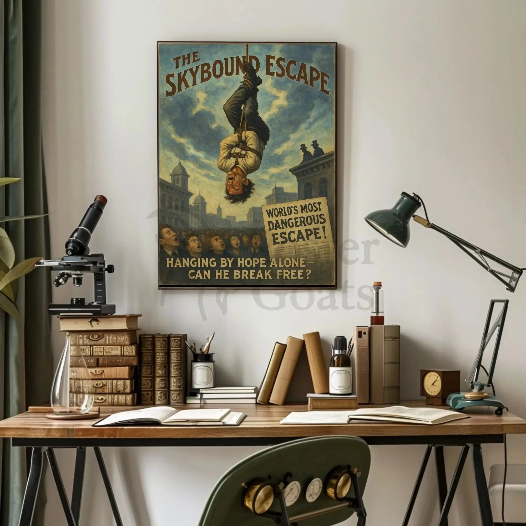 The Skybound Escape Historical Magic Show Poster PosterGoat
