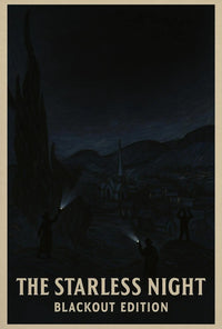 The Starless Night: Eerie European Village Artistic Poster PosterGoat