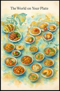 The World on Your Plate Cultural Poster PosterGoat