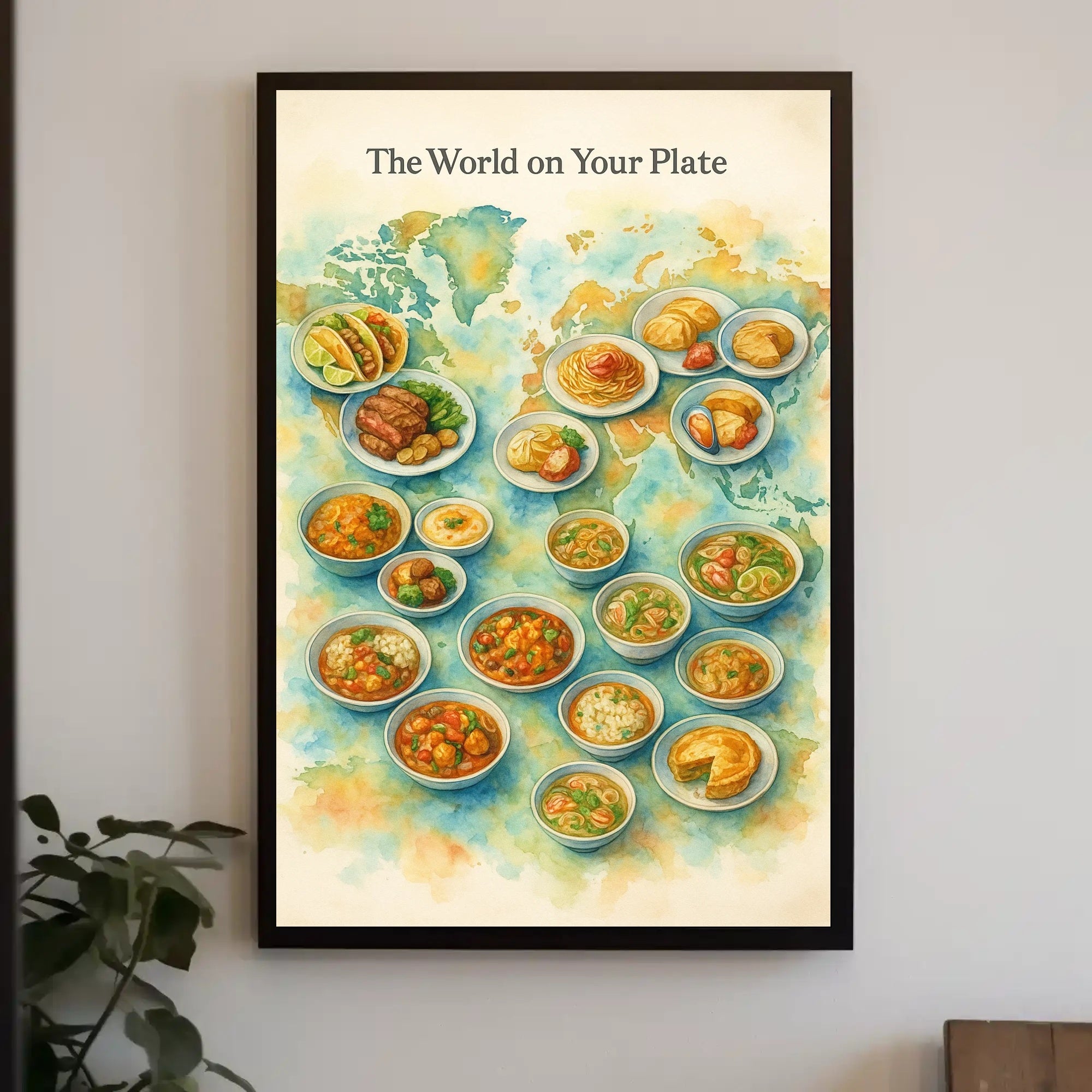 The World on Your Plate Cultural Poster PosterGoat