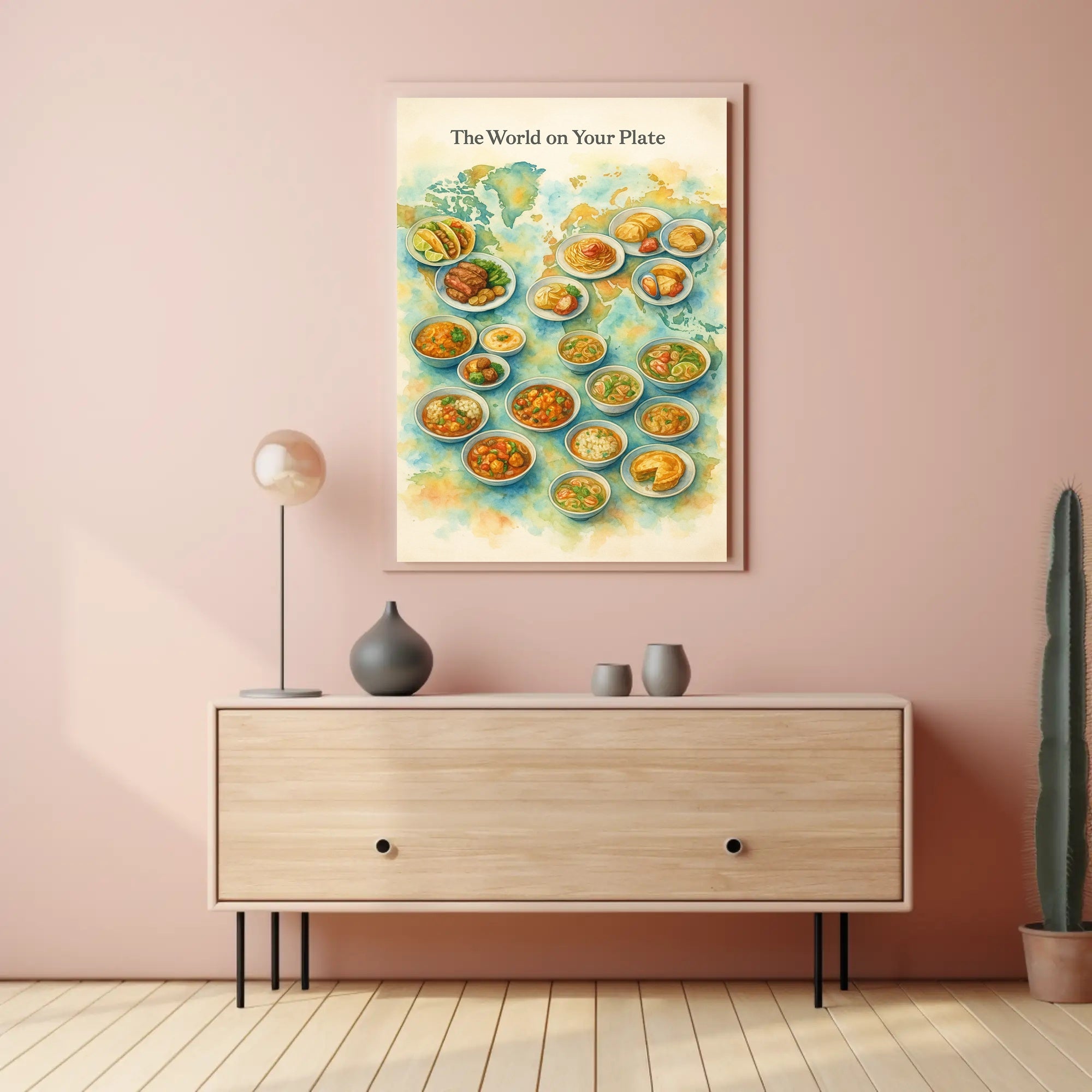 The World on Your Plate Cultural Poster PosterGoat