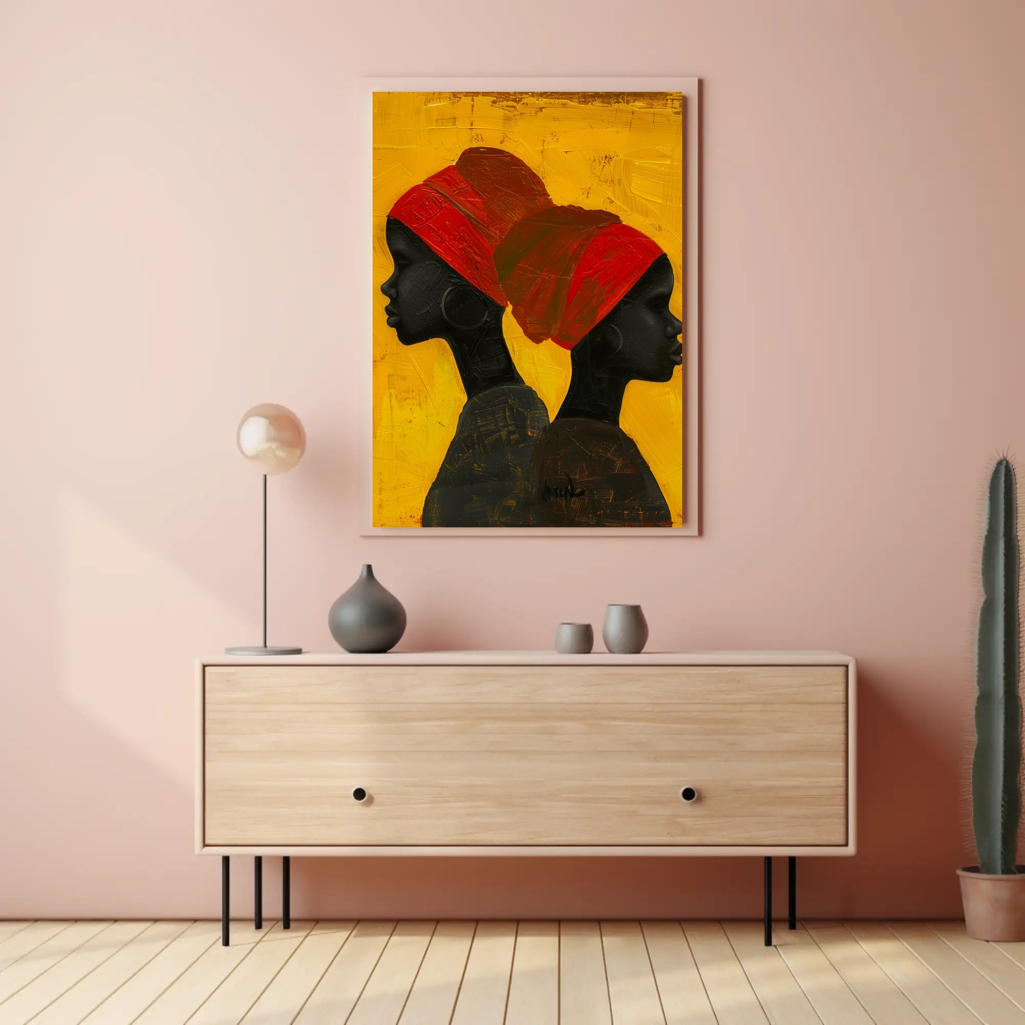 The poster features a striking and artistic illustration of two profiles of individuals Travel Poster PosterGoat