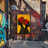 The poster features a striking and artistic illustration of two profiles of individuals Travel Poster PosterGoat