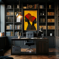 The poster features a striking and artistic illustration of two profiles of individuals Travel Poster PosterGoat