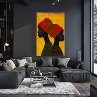 The poster features a striking and artistic illustration of two profiles of individuals Travel Poster PosterGoat