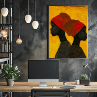 The poster features a striking and artistic illustration of two profiles of individuals Travel Poster PosterGoat