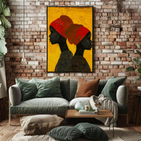 The poster features a striking and artistic illustration of two profiles of individuals Travel Poster PosterGoat