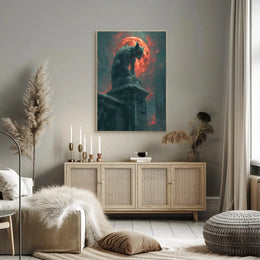The poster presents a dramatic, Gothic scene with a focus on a gargoyle-like Travel Poster PosterGoat