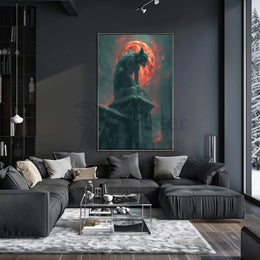 The poster presents a dramatic, Gothic scene with a focus on a gargoyle-like Travel Poster PosterGoat