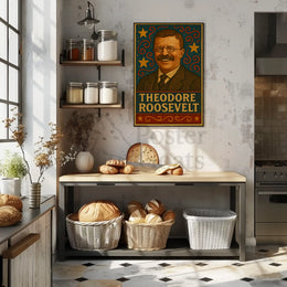 Theodore Roosevelt Patriotic Vintage Historical Presidential Poster PosterGoat